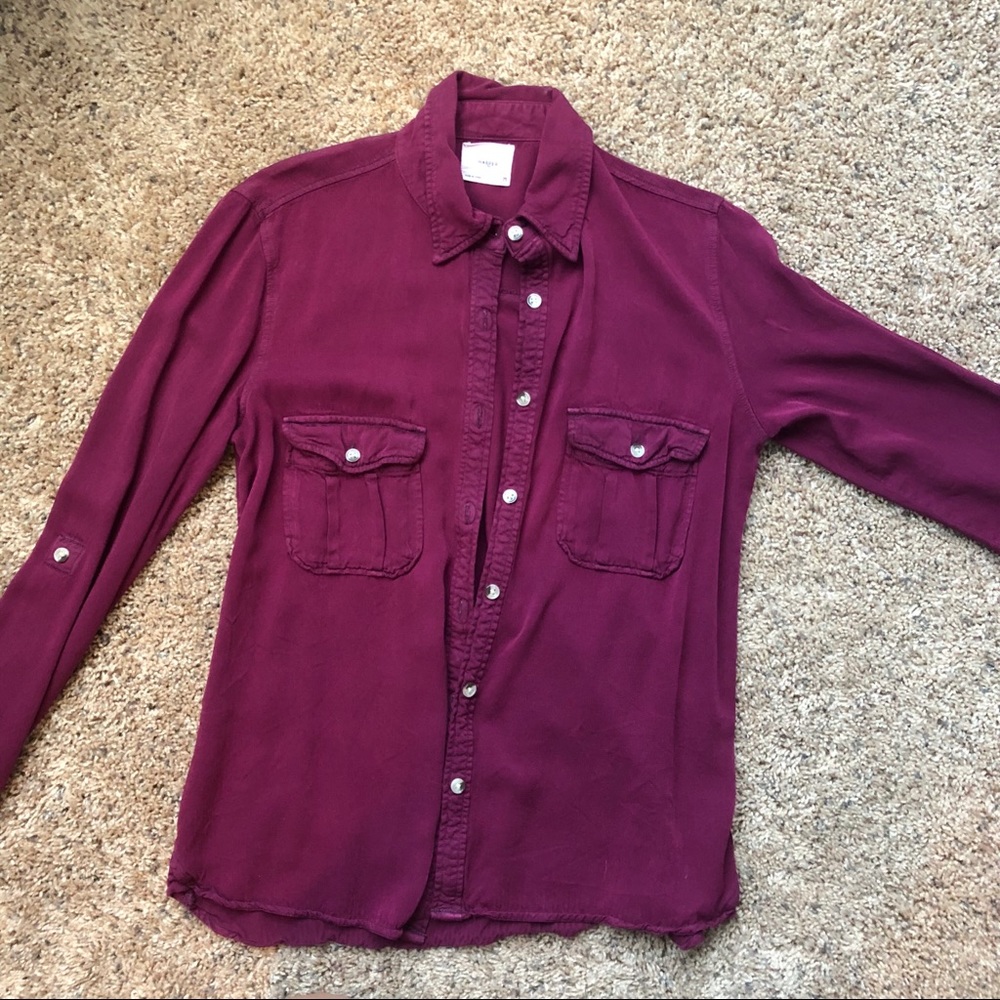 Francesca’s Burgundy Button Down